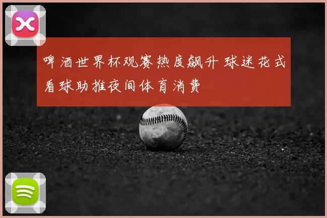 啤酒世界杯观赛热度飙升 球迷花式看球助推夜间体育消费